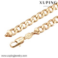 43671 золотые украшения дубай, новый дизайн золотой цепочки для мужчин, мода, позолоченное ожерелье